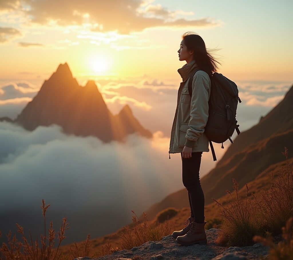 Chen Liping at scenic location